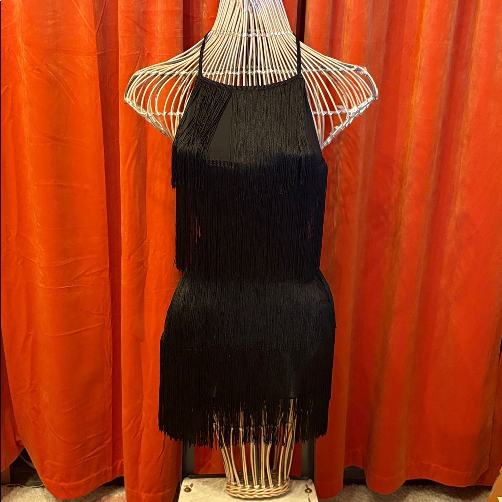 Black Fringe Romper